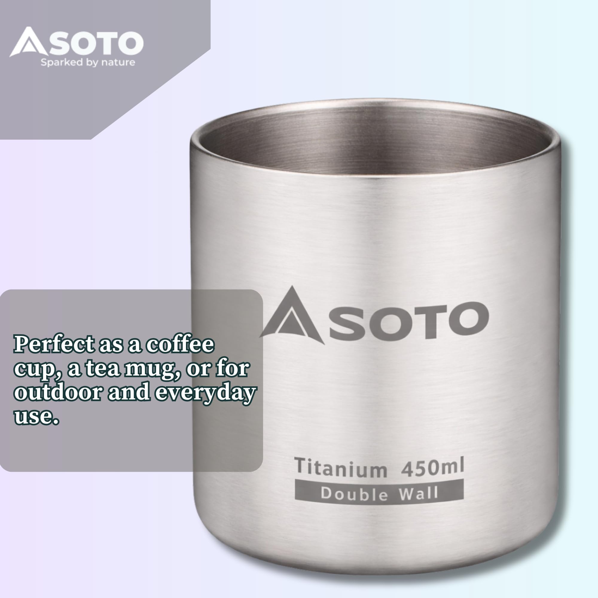 Amazon.com : SOTO Aero 450ml Titanium Backpacker Mug - Double Wall